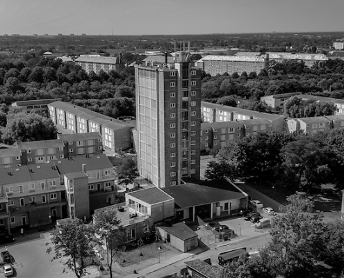 Tingbjerg set fra oven i august 2020