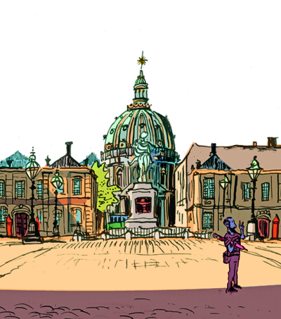 Tegning af Amalienborg