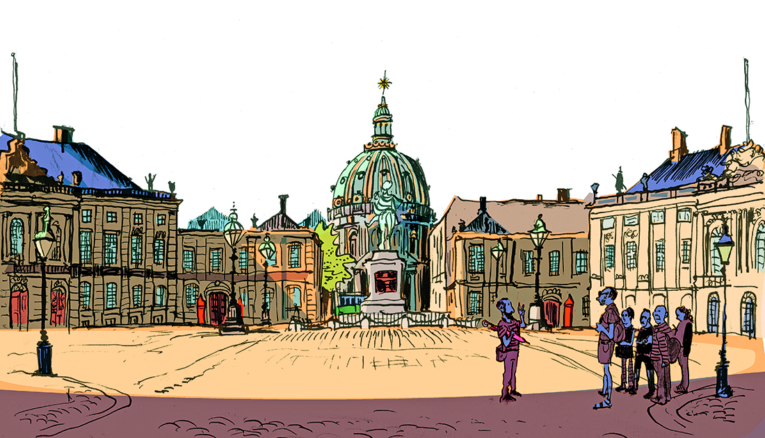 Tegning af Amalienborg