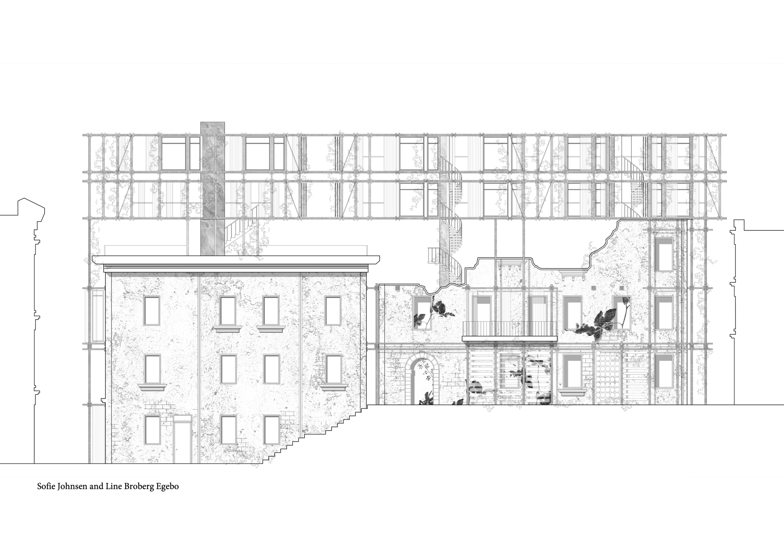 Tegning af arkitekturmodel