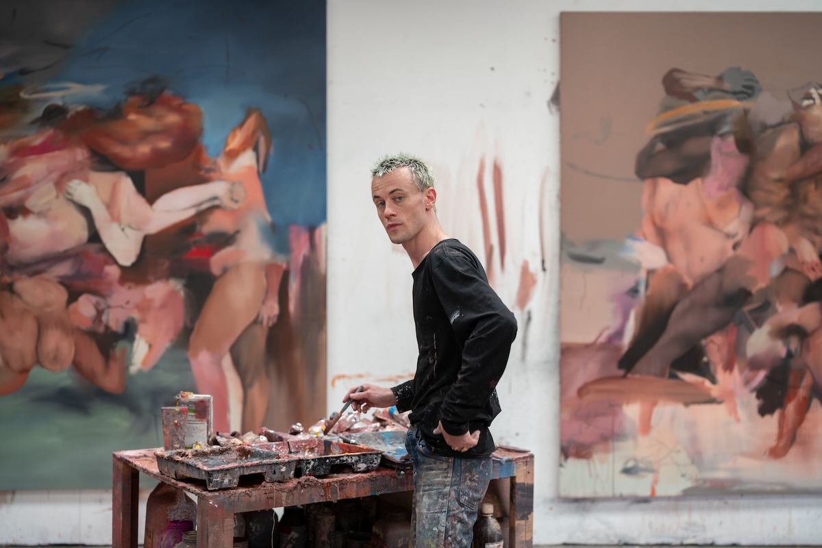 Studio view George Rouy, 2024 © George Rouy Courtesy the artist, Hannah Barry Gallery and Hauser & Wirth Photo: Damian Griffiths