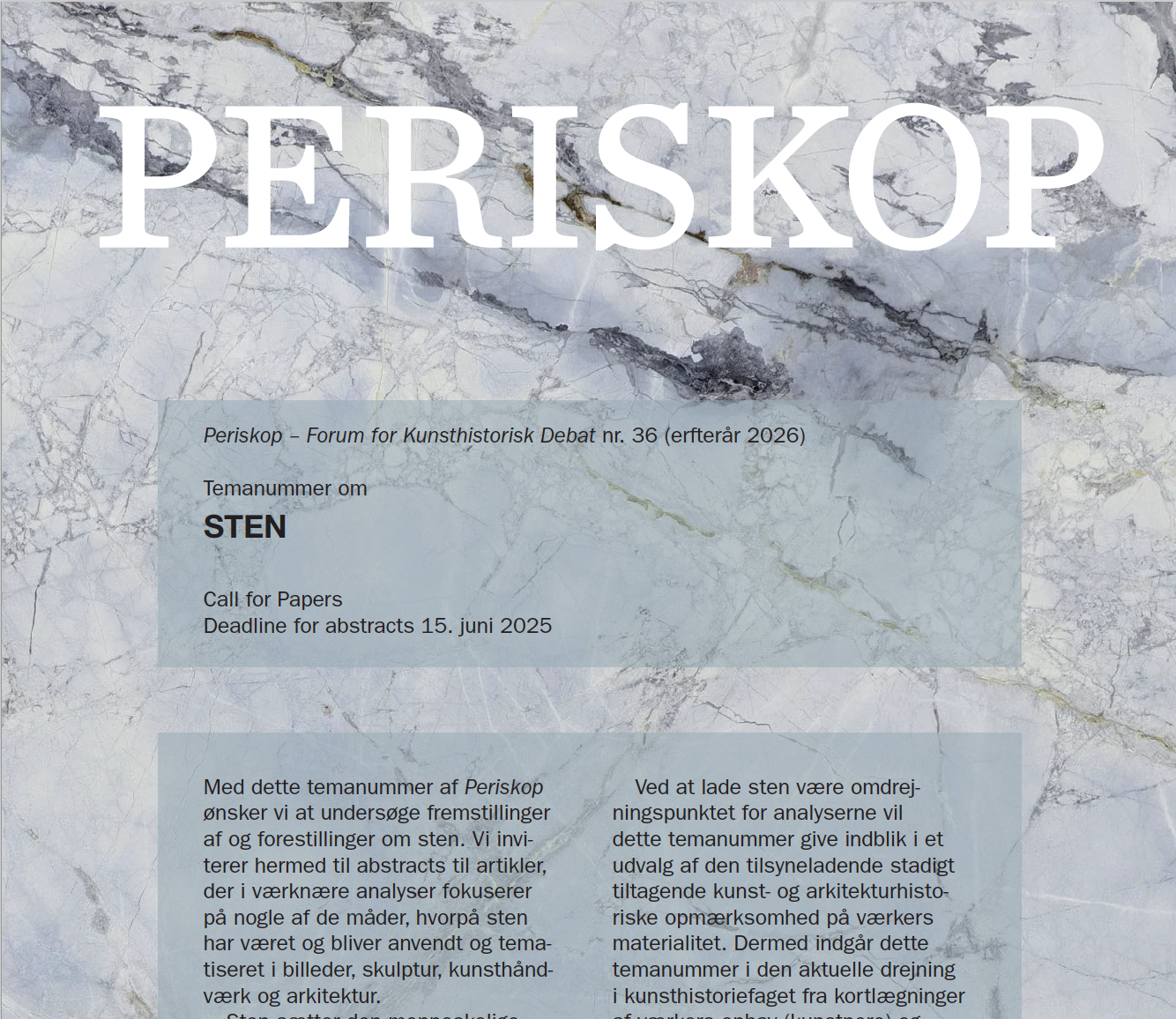 Periskop Forum for Kunsthistorisk Debat nr. 36 STEN