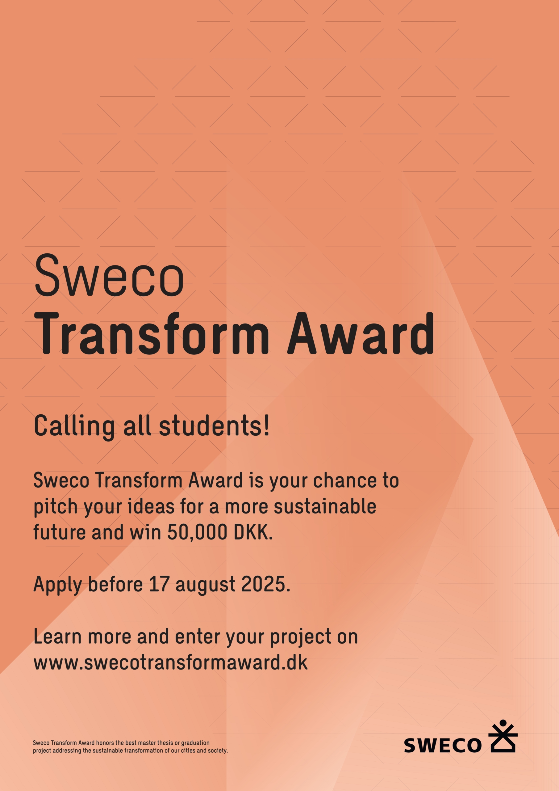 Open call: Indstil dit afgangsprojekt til Sweco Transform Award