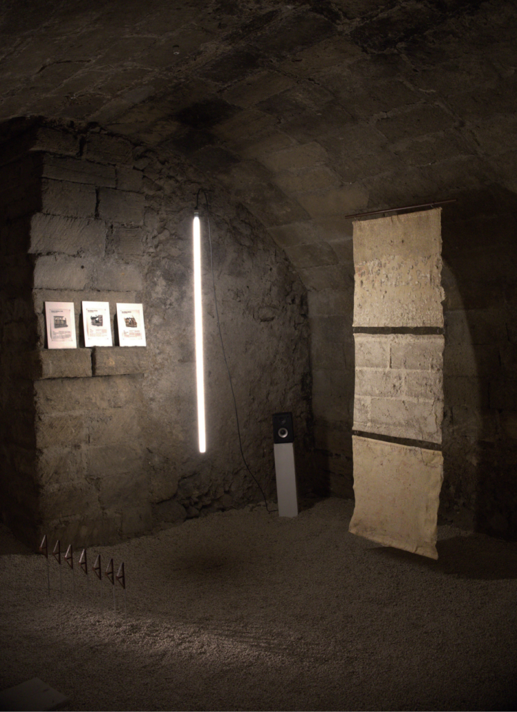 Detalje fra udstillingen "Textures of Time" i Onsite Gallery.